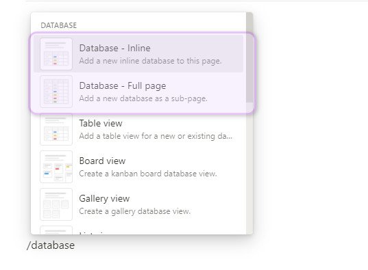 Full page database vs. Inline database